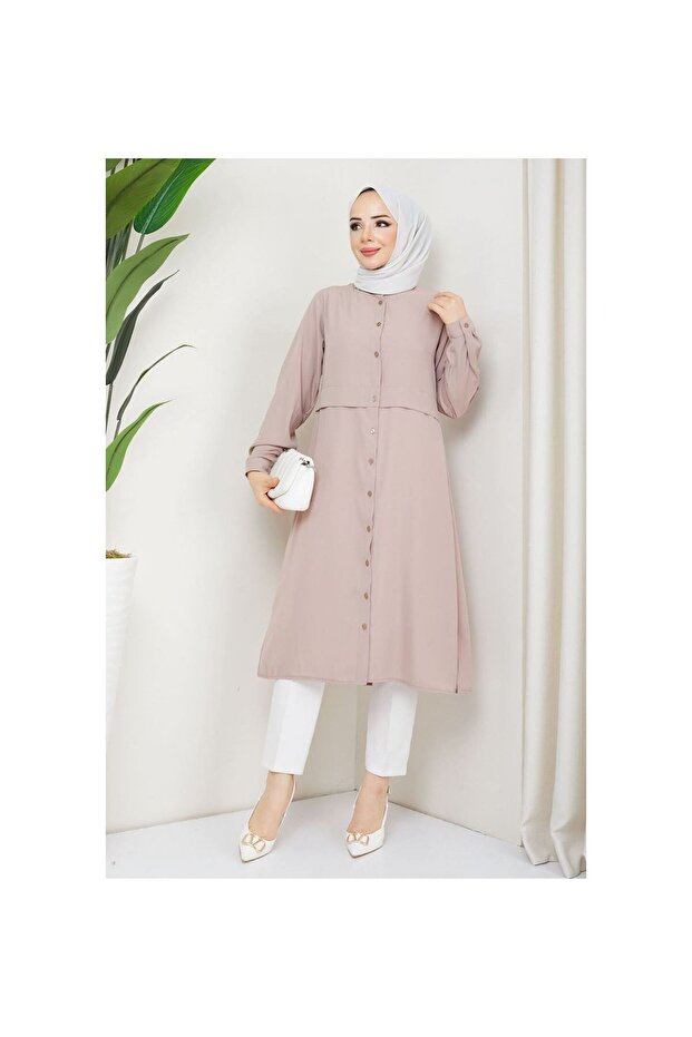 Medina Silk Tunic Milk Coffee