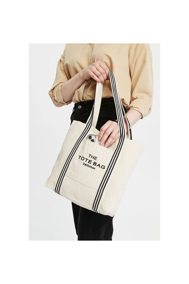 Canvas Shoulder Bag/ Navy Blue