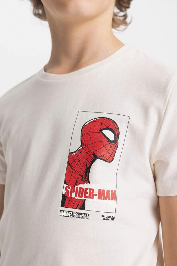 Erkek Çocuk Marvel Spiderman Pijama Takımı Kısa Kollu Üst Şort C2849A824SM - 6