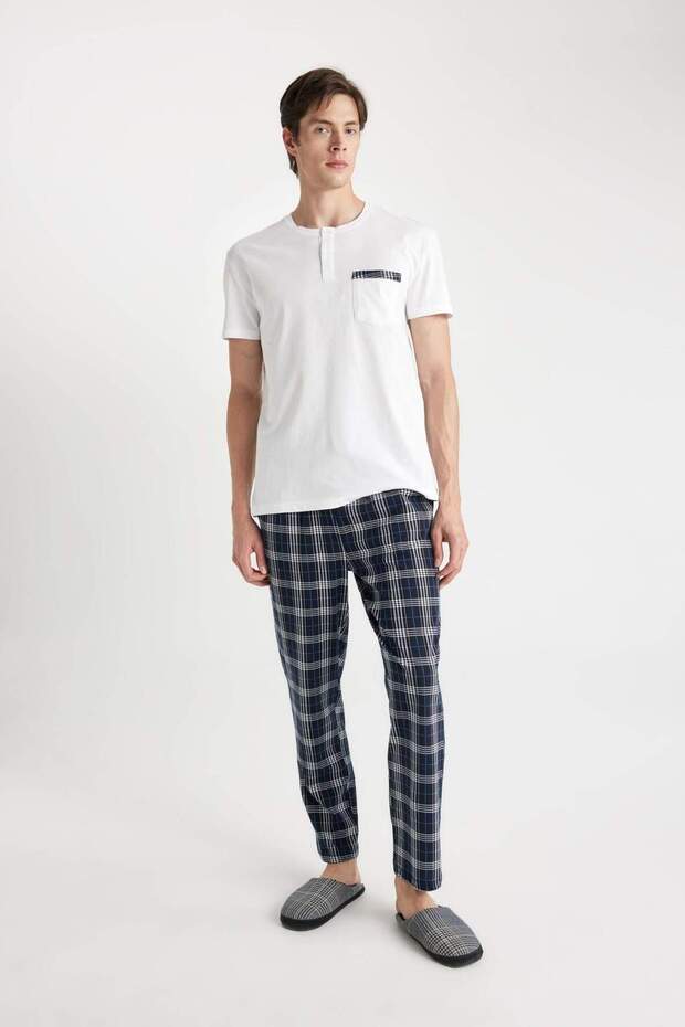 Regular Fit Kısa Kollu Pijama Takımı C2867AX24SM - 5