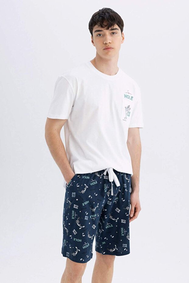 Looney Tunes Regular Fit Kısa Kollu Şortlu Pijama Takımı C2877AX24SM - 7