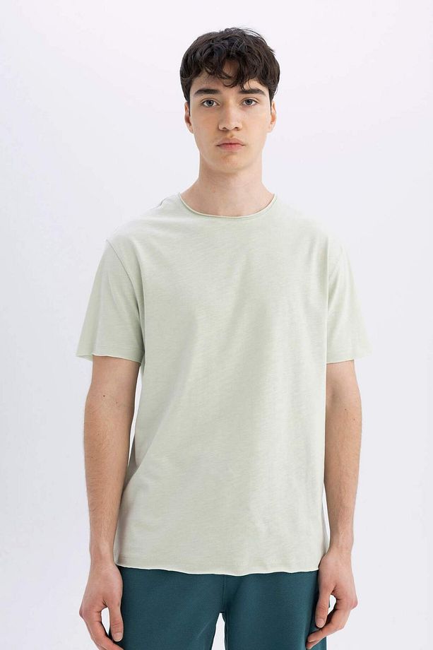 Regular Fit Bisiklet Yaka Kısa Kollu Basic Düz Tişört B7755AX24SM - 3