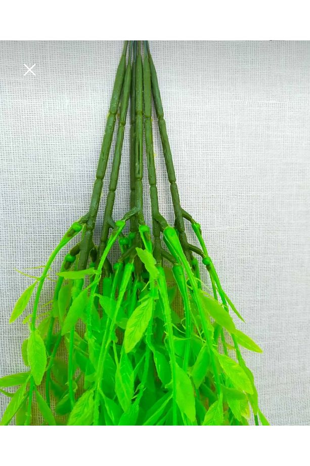 Ağlayan Söğüt Ağacı Dalı Dekoratif Yeşil Yapraklı Yapay Salkım Çiçek ( 6’Lı Salkim 100 CM) - 2
