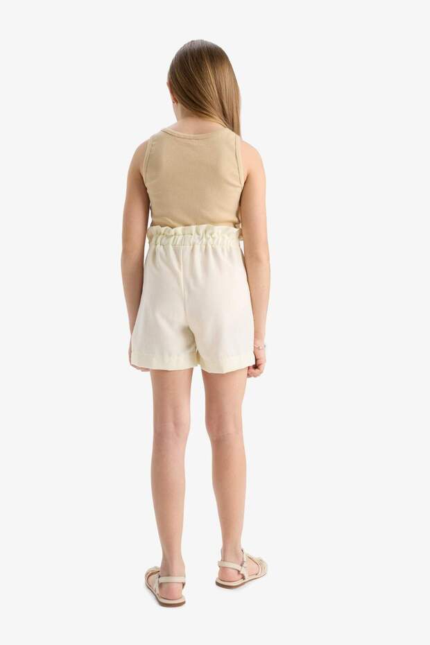 Kız Çocuk Cepli Paperbag Şort C0266A824SM - 7