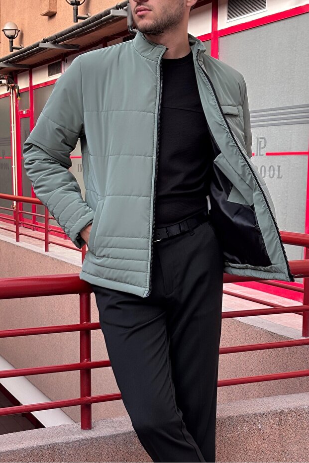 -Mont ανδρικό καπιτονέ μπουφάν - με φερμουάρ, τσέπες, αδιάβροχο και ανθεκτικό στον αέρα 24USEC06 - 7