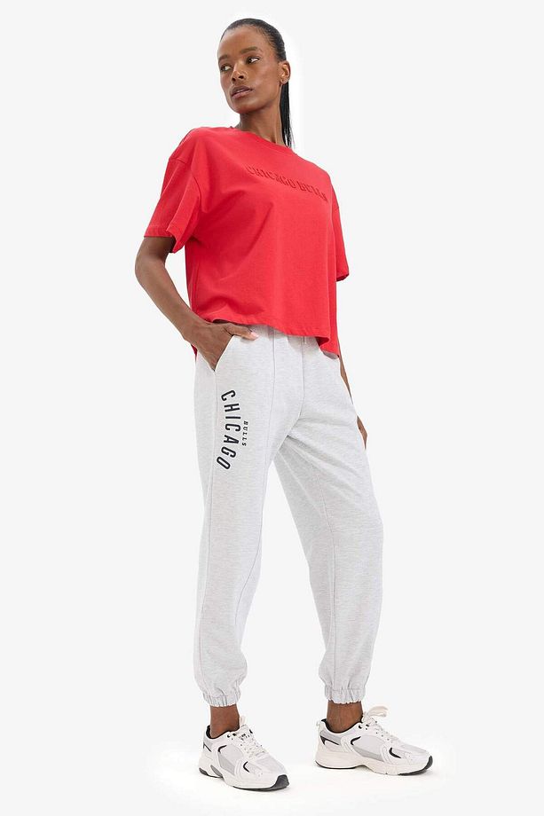 DeFactoFit NBA Chicago Bulls Jogger Çift Cepli Jogger Paça Standart Boy Eşofman Altı B9998AX24SM - 3