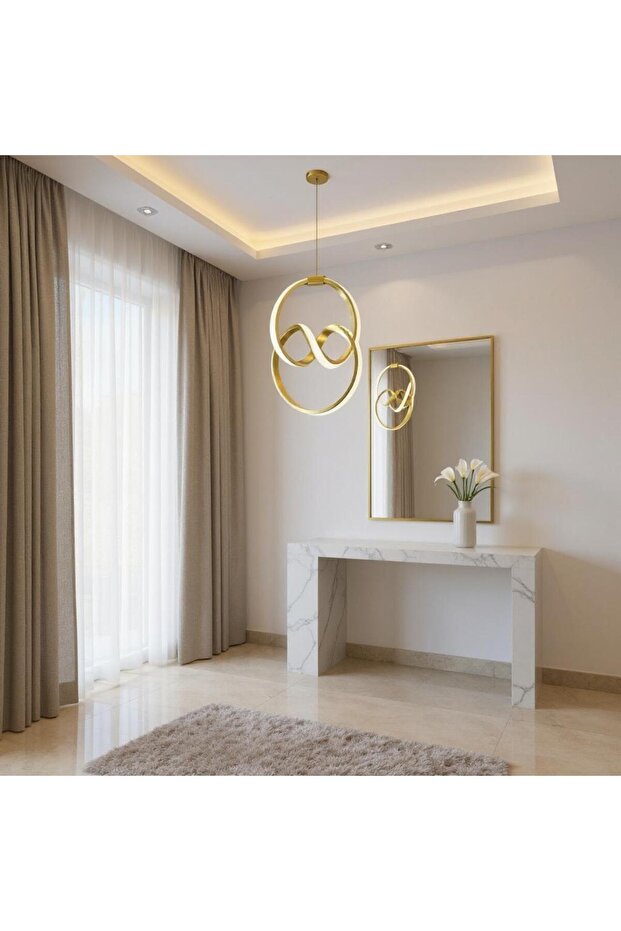 yakut gold kasa Sarkıt Ledli Avize - 1