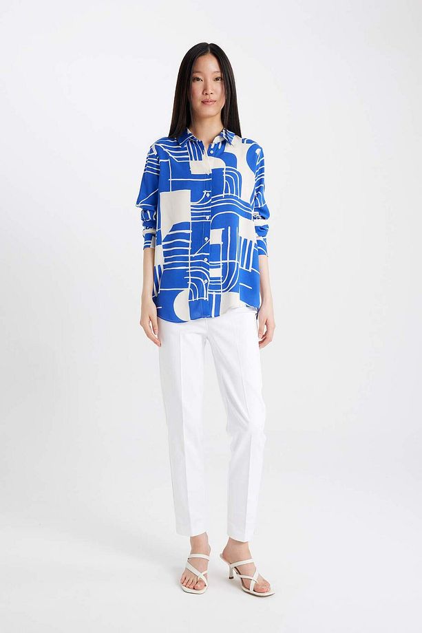 Regular Fit Uzun Kollu Desenli Gömlek I8266AZ24SP - 2