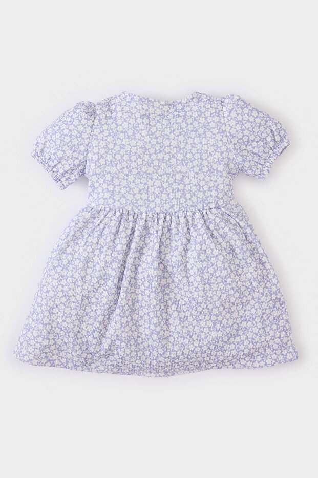 Kız Bebek Çiçekli Kısa Kollu Elbise C4491A524SM - 3