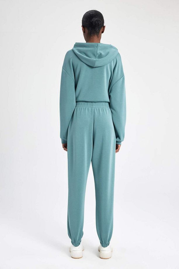DeFactoFit Sporcu Jogger Eşofman Altı Standart Fit Modal Çift Cepli Basic Düz B1794AX24SP - 8