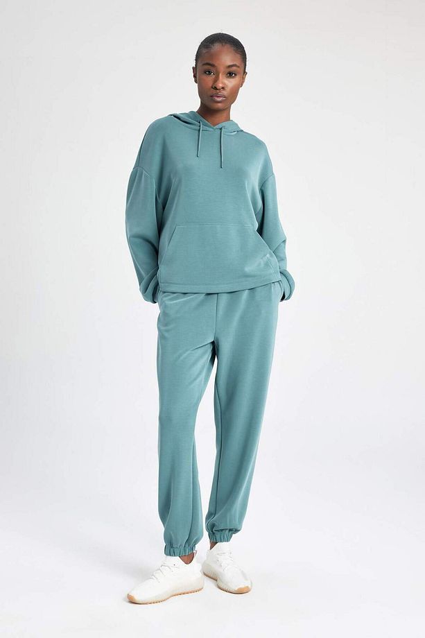 DeFactoFit Sporcu Jogger Eşofman Altı Standart Fit Modal Çift Cepli Basic Düz B1794AX24SP - 3
