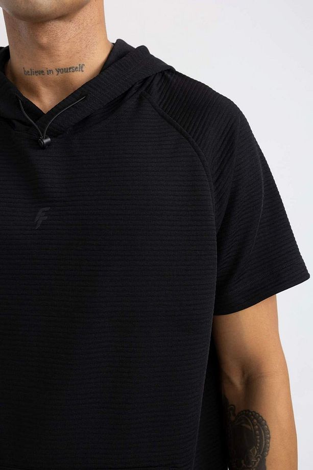 DeFactoFit Standart Fit Kapüşonlu Kısa Kollu Sporcu Tişört C1425AX24SM - 5
