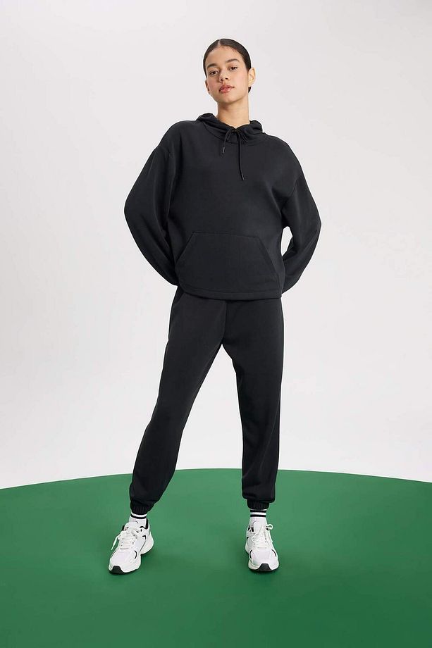 DeFactoFit Sporcu Jogger Eşofman Altı Standart Fit Modal Çift Cepli Basic Düz B1794AX24SP - 3
