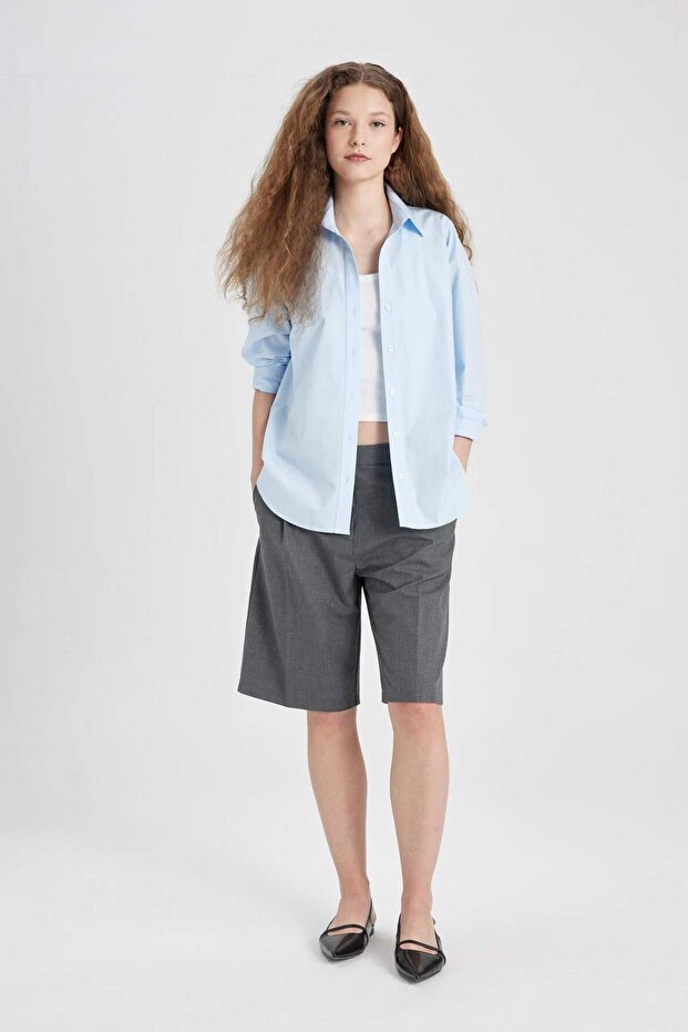 Yüksek Bel Bermuda Şort C4547AX24SM - 5