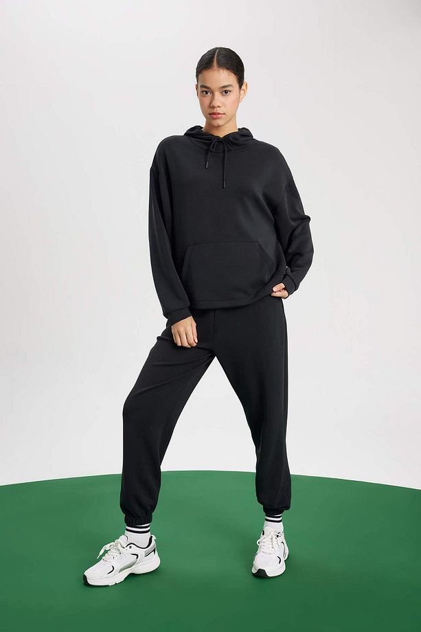 DeFactoFit Sporcu Jogger Eşofman Altı Standart Fit Modal Çift Cepli Basic Düz B1794AX24SP - 2