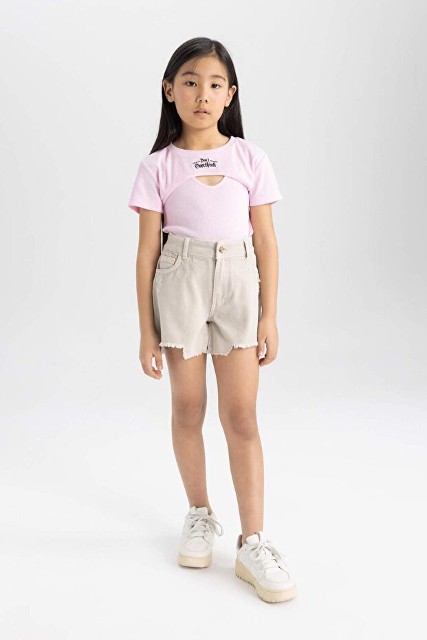 Kız Çocuk Jean Şort B5048A824SM - 3