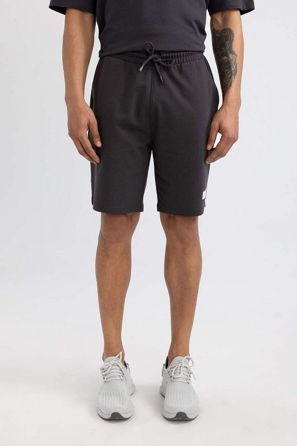 DeFactoFit Slim Fit Dar Kesim Kısa Paça Sweatshirt Kumaşı Şort A1625AX24SM - 6