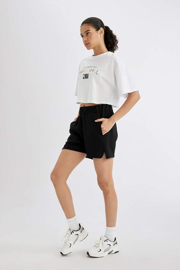 DeFactoFit Oversize Geniş Kalıp Sporcu Şort B8975AX24SM - 3