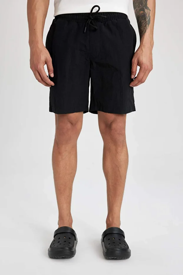 DeFactoFit Regular Fit Baskılı Kısa Boy Sporcu Deniz Şortu B5991AX24HS - 4