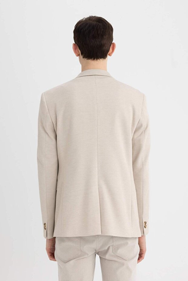 Modern Fit Düğmelı Astarlı Basic Düz Blazer Ceket C5777AX24SP - 7