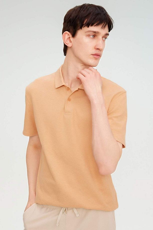New Regular Fit Basic Düz Kısa Kollu Polo Tişört B4939AX24SP - 1