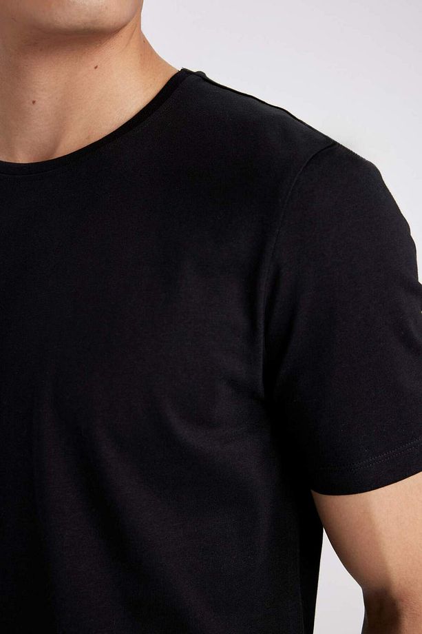Regular Fit Bisiklet Yaka Kısa Kollu Basic Düz Tişört T5014AZ24SP - 4