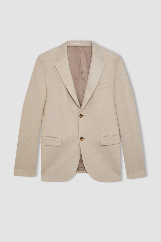 Modern Fit Düğmelı Astarlı Basic Düz Blazer Ceket C5777AX24SP - 8