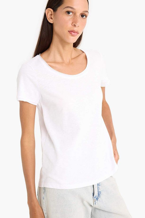 Regular Fit Bisiklet Yaka Kısa Kollu Tişört K1508AZ24SM - 3