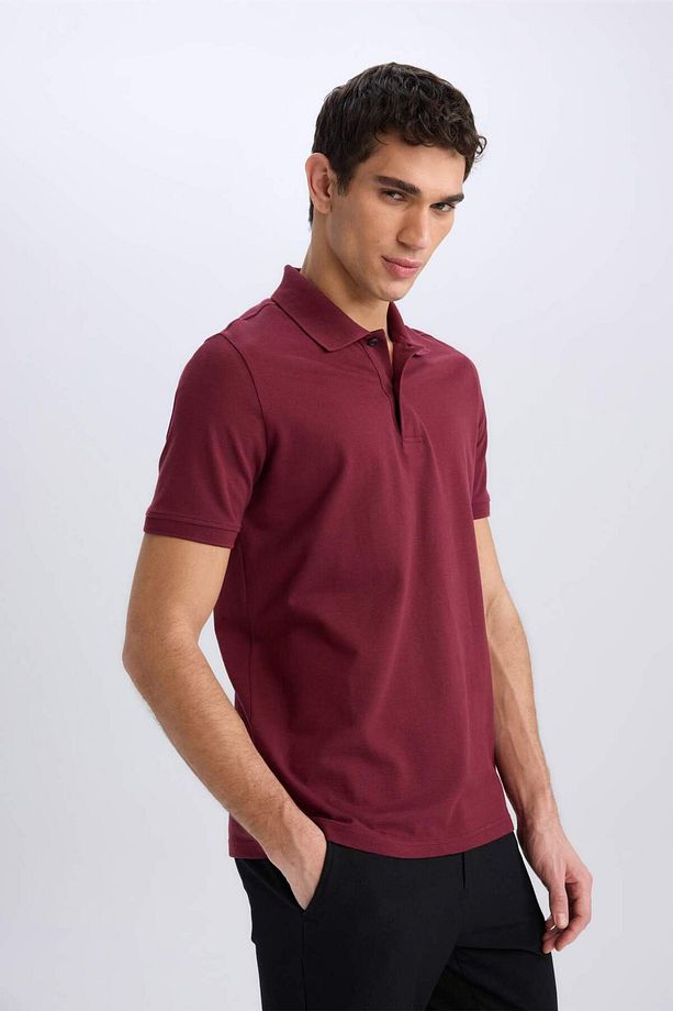 %100 Pamuk Regular Fit Polo Yaka Kısa Kollu Basic Düz Pike Kumaş Tişört C1293AX24SP - 3