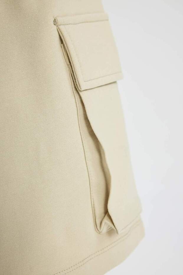 Kız Çocuk Kargo Cepli Beli Lastikli Şort B0840A824HS - 5