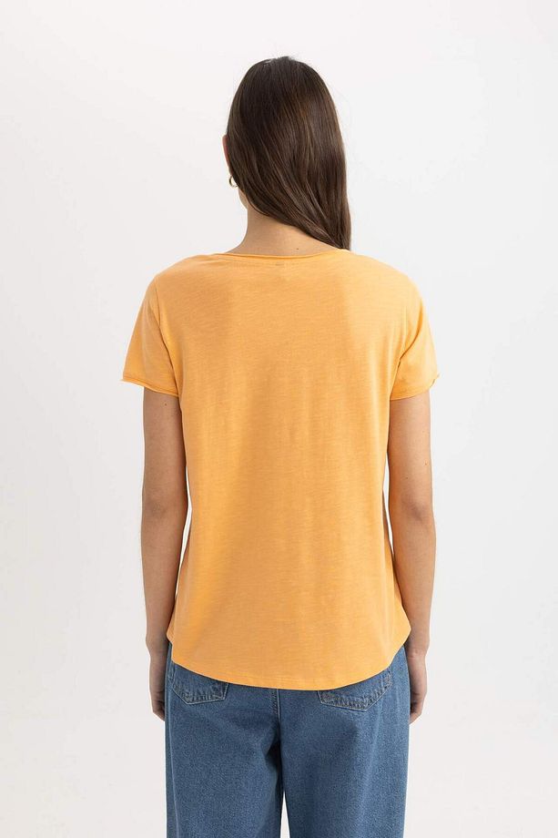 Regular Fit Bisiklet Yaka Kısa Kollu Tişört K1508AZ24SM - 5