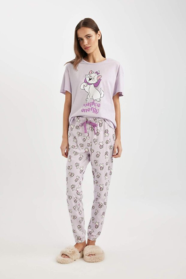 Fall in Love Aristocats Kısa Kollu Pijama Takımı B6186AX24SP - 2