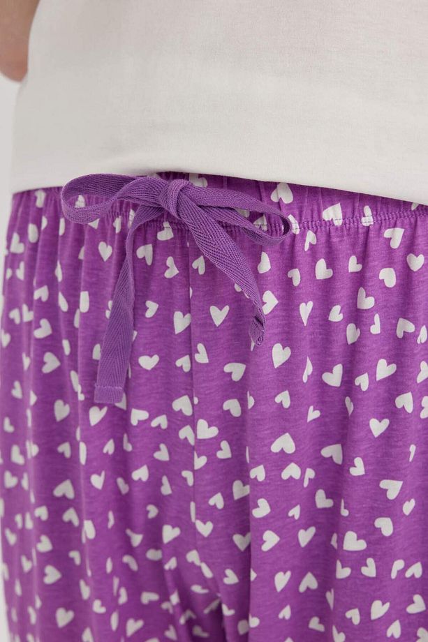 Regular Fit Casual Kalp Desenli Pijama Altı-Fall in Love B6196AX24SP - 5