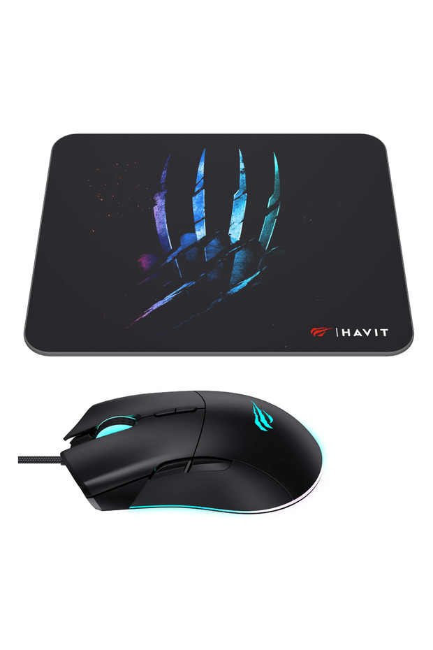 Gamenote MS1037CM Rgb Ledli Makrolu 7200Dpi Gaming Oyuncu Mouse + Mouse Pad - Siyah - 5