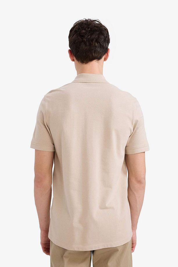 %100 Pamuk Regular Fit Polo Yaka Kısa Kollu Basic Düz Pike Kumaş Tişört C1293AX24SP - 5