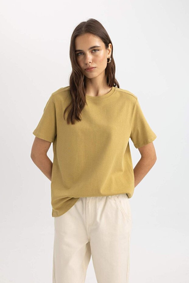 Regular Fit Bisiklet Yaka Premium Kısa Kollu Tişört A9428AX24SM - 4