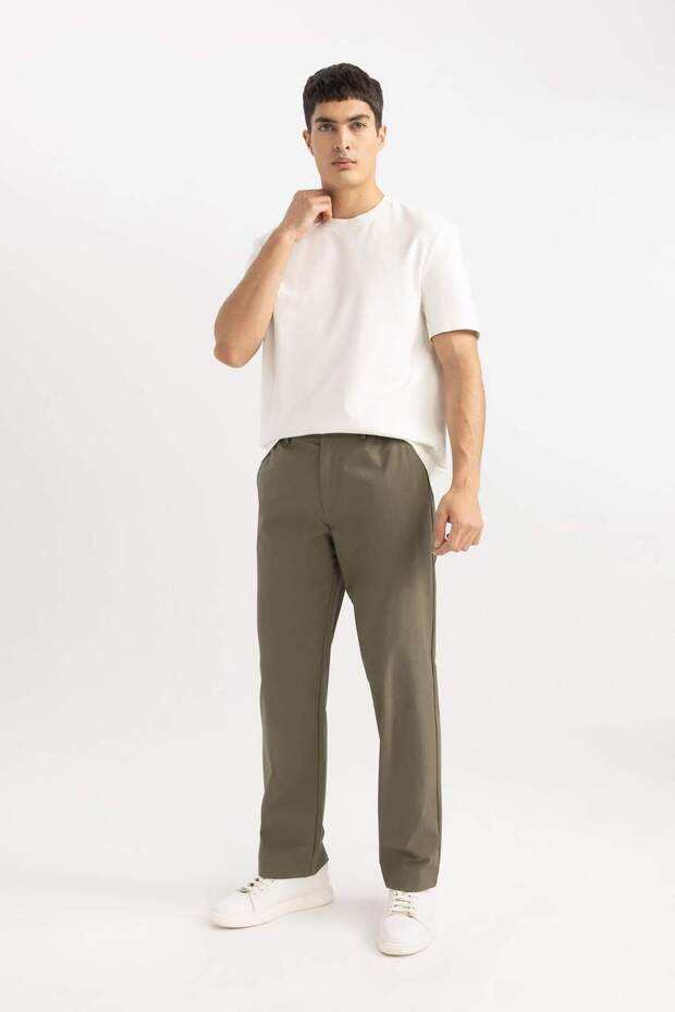Jogger Yazlık Kumaş Pantolon Düz Paça Cepli B6467AX24SP - 3