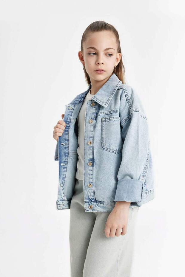 Kız Çocuk Jean Ceket B9857A824SP - 5