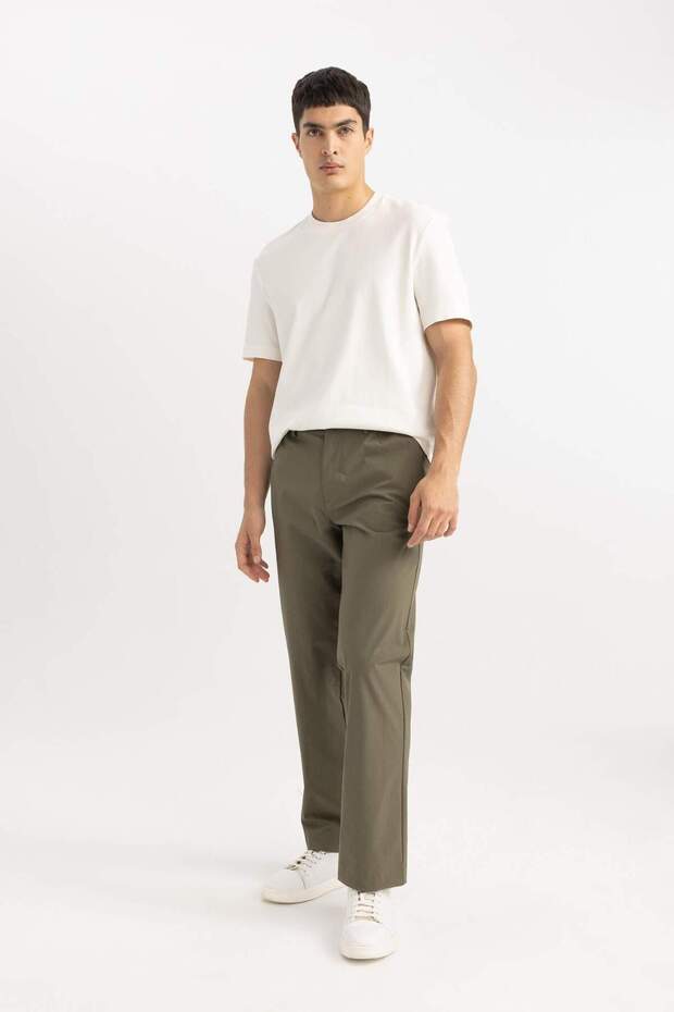 Jogger Yazlık Kumaş Pantolon Düz Paça Cepli B6467AX24SP - 4