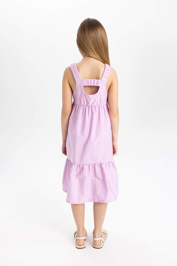 Kız Çocuk Poplin Askılı Elbise B4476A824SM - 7