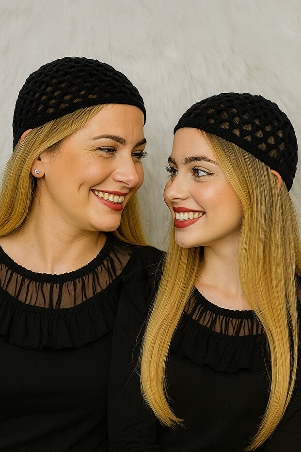 Mother Daughter Crochet Knitted Hat Combination/Mother Daughter 2-Piece Set/Mother Daughter Combination/Gift