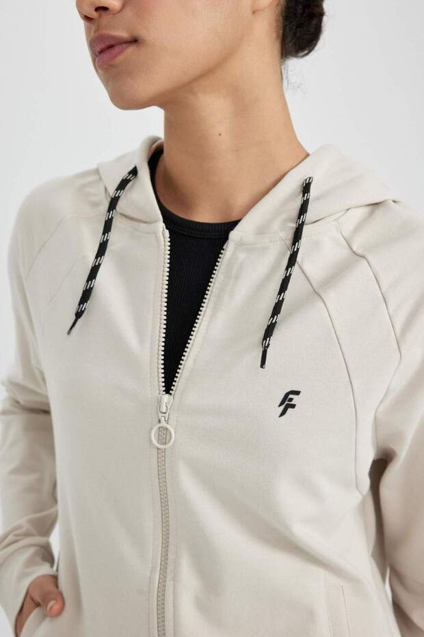 DeFactoFit Regular Fit Kapüşonlu Sporcu Fermuarlı Sweatshirt B4660AX24SP - 7