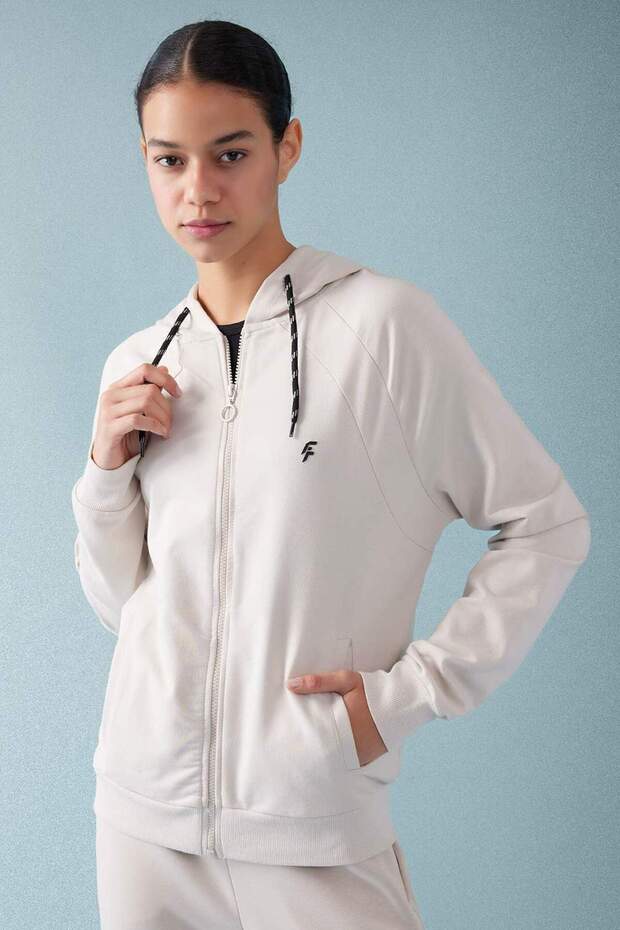 DeFactoFit Regular Fit Kapüşonlu Sporcu Fermuarlı Sweatshirt B4660AX24SP - 1