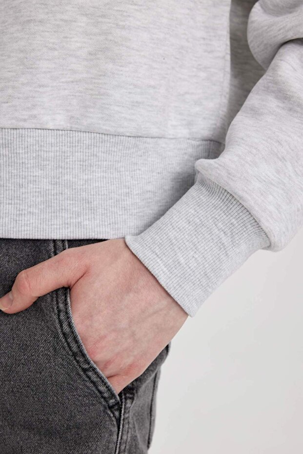 Boxy Fit Hooded Thick Basic Solid φούτερ B8570AX24SP - 6