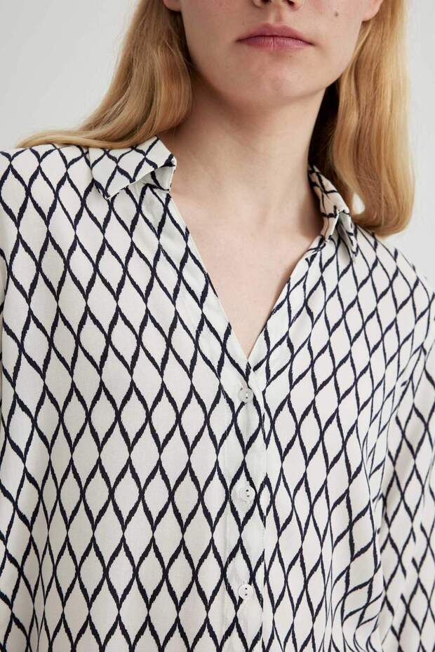 Regular Fit Uzun Kollu Desenli Gömlek K6402AZ24SP - 6