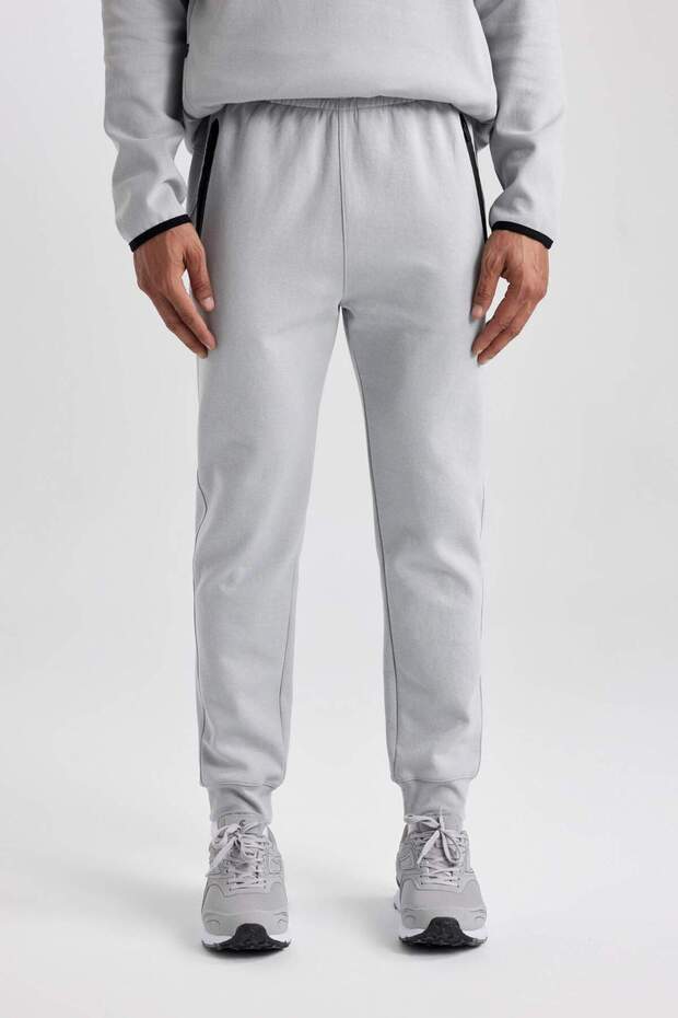 DeFactoFit İnce Jogger Eşofman Altı Standart Fit Çift Cepli Esnek Lastikli Paça B4373AX24SP - 6