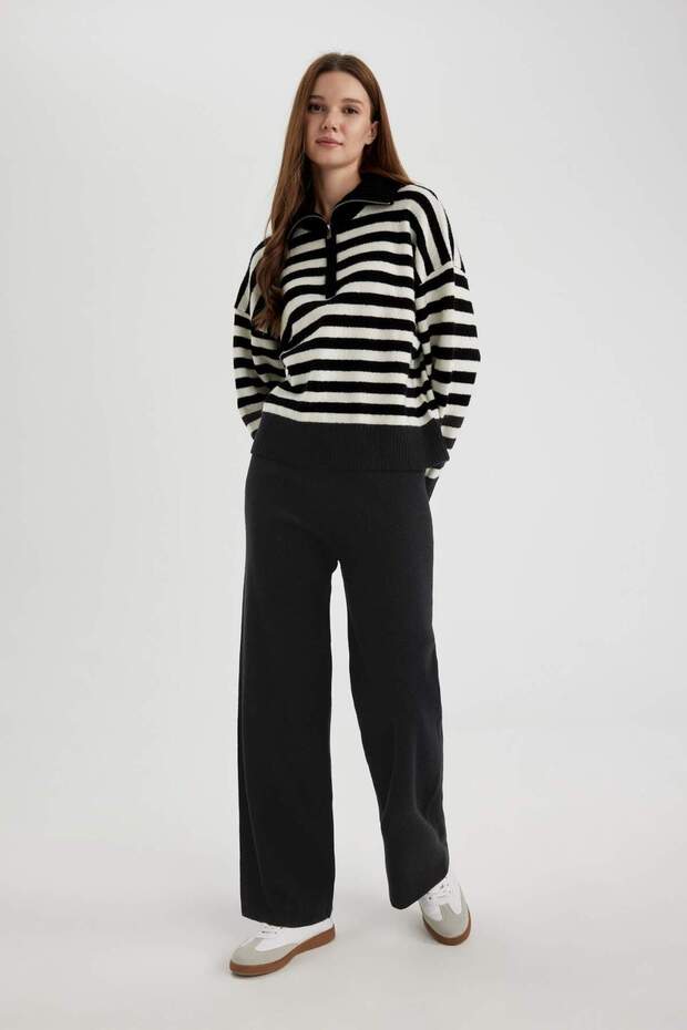 Knitwear Trousers Straight Fit Wide Loose Leg C2088Ax24Sp