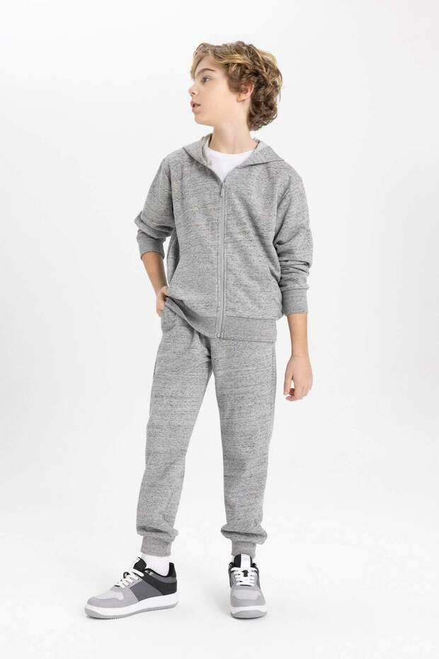 Erkek Çocuk Beli Bağcıklı Lastikli Paça Cepli Jogger Eşofman Altı B5757A824SP - 2