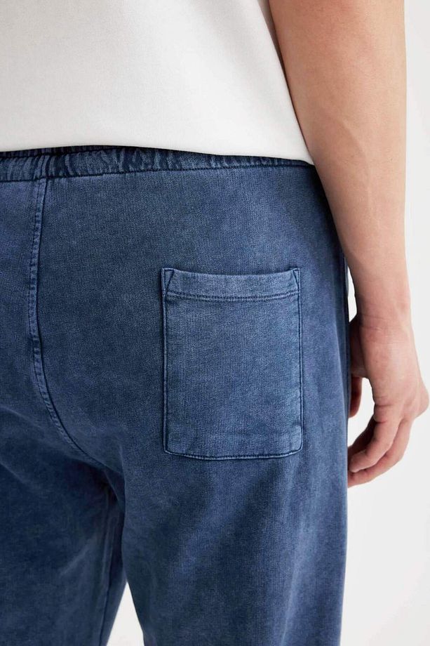 %100 Pamuk Regular Fit Eşofman Altı Fleto Cepli Yıkamalı Soluk Efektli Beli Bağcıklı Lastikli Paça A - 8