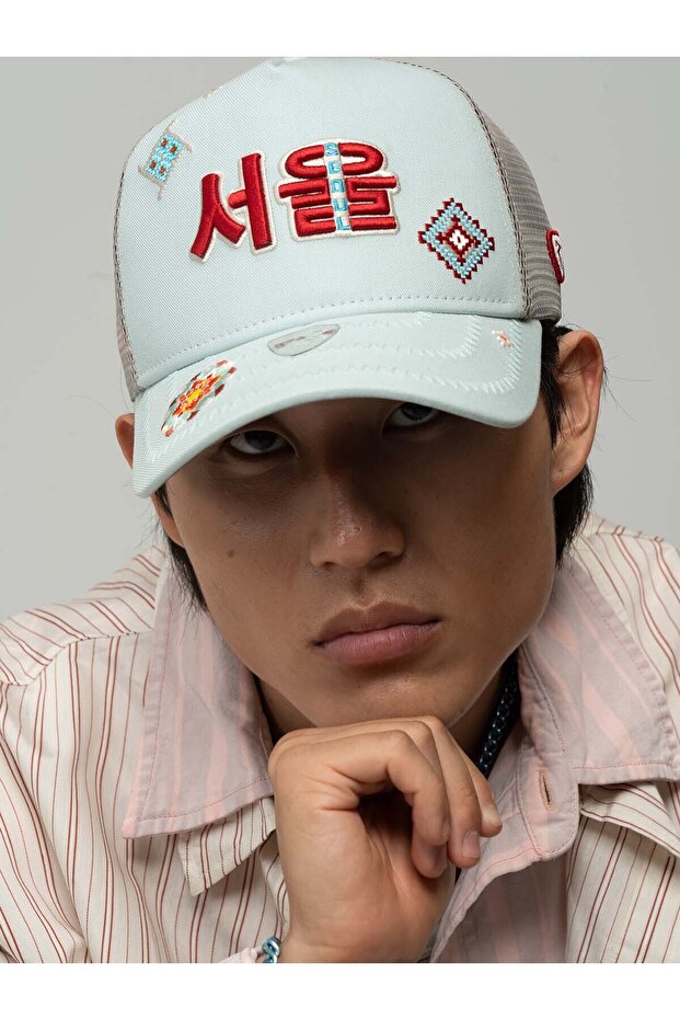 Women Men's Mint Green Hat City's Collection - Seoul - Trucker Hat